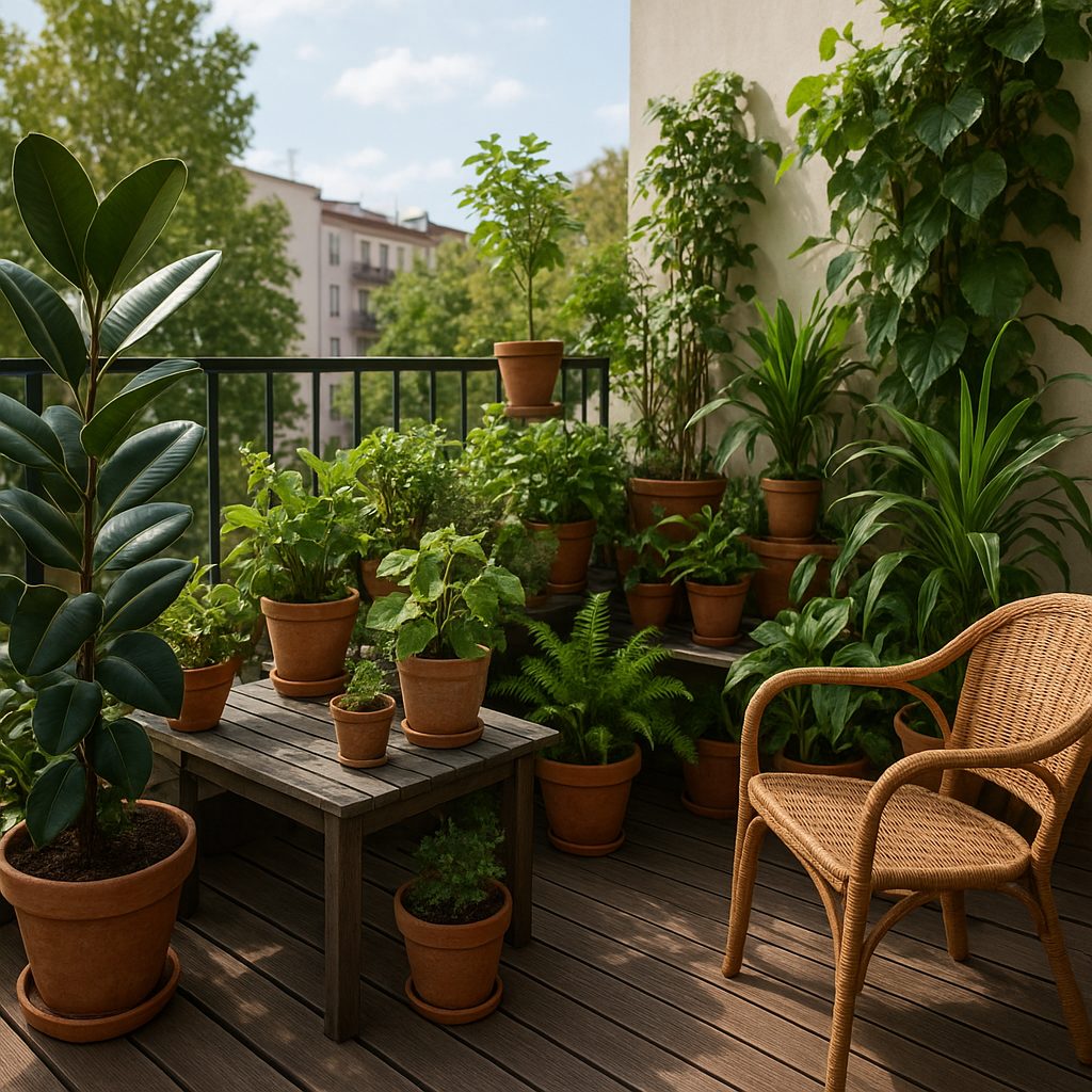 Ogród na tarasie – jak stworzyć przestrzeń pełną roślin doniczkowych.