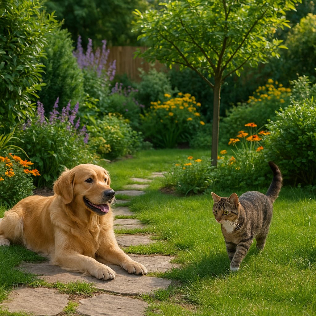 Ogród przyjazny dla zwierząt – jak stworzyć przestrzeń dla psów i kotów.