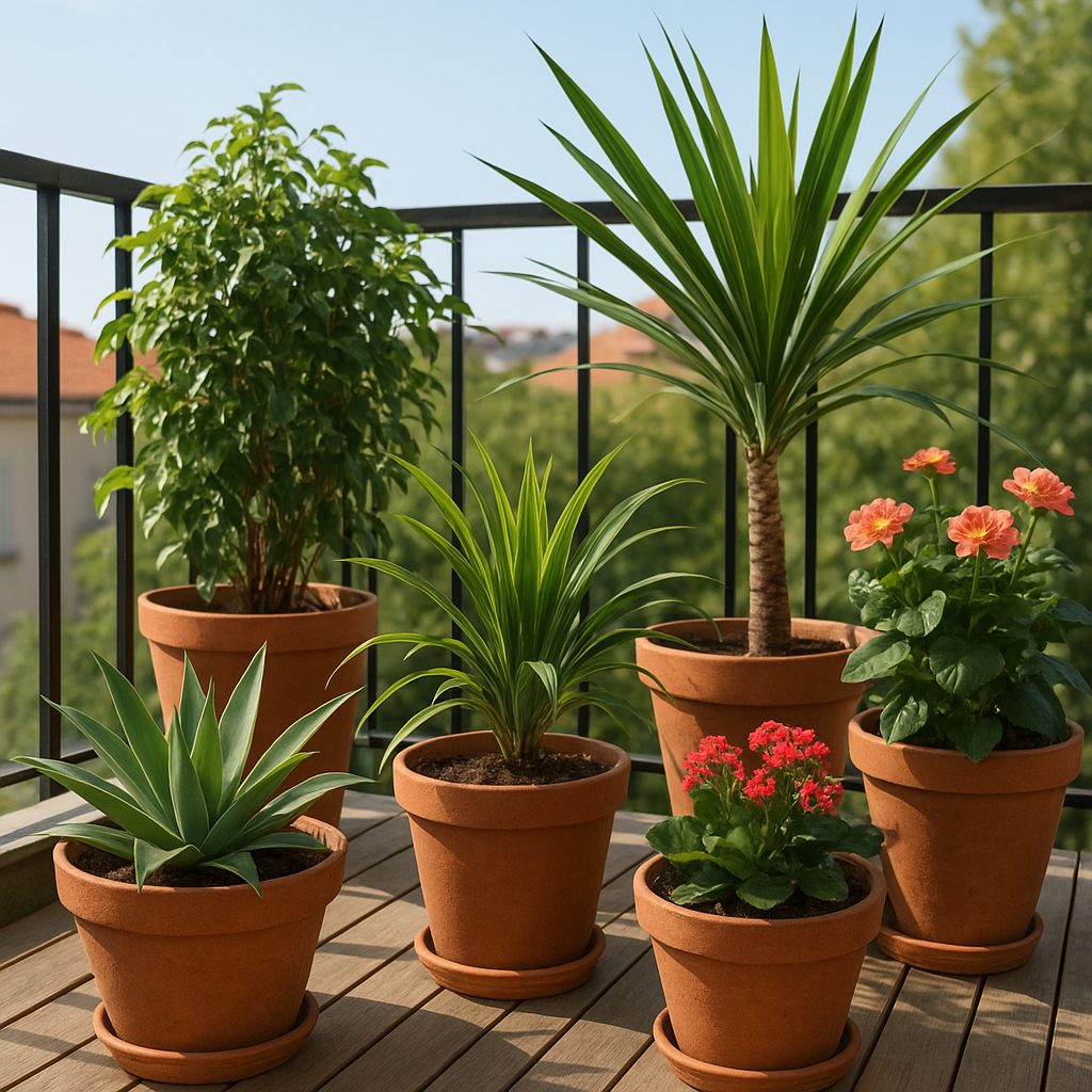 Jakie rośliny doniczkowe nadają się na balkon w pełnym słońcu?